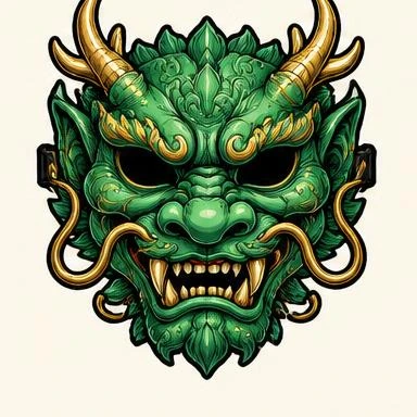 Jade Dragon Mask
