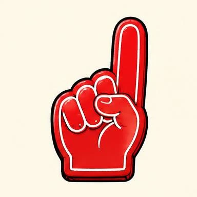 Number One Foam Hand